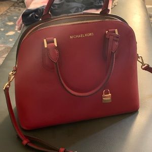 Red satchel